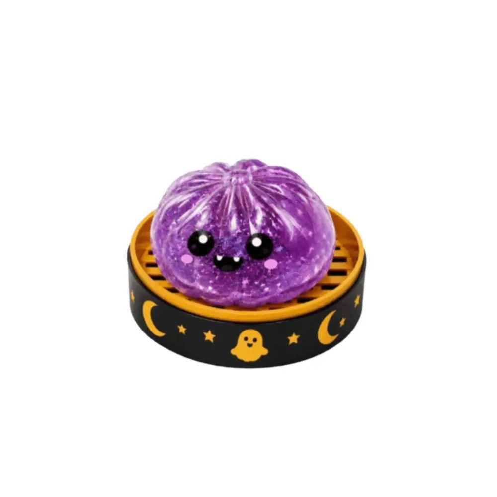Giant Rainbow Dumpling Squishes Dumpling-Shaped Glittering Soft Squishy Pinch Hand Grip Bun Sensory Balls Spooky Ghost