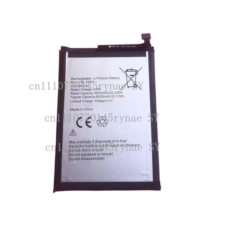 

For Tecno BL-58AT 6000mAh High Capacity Built-in Replacement Phone Battery