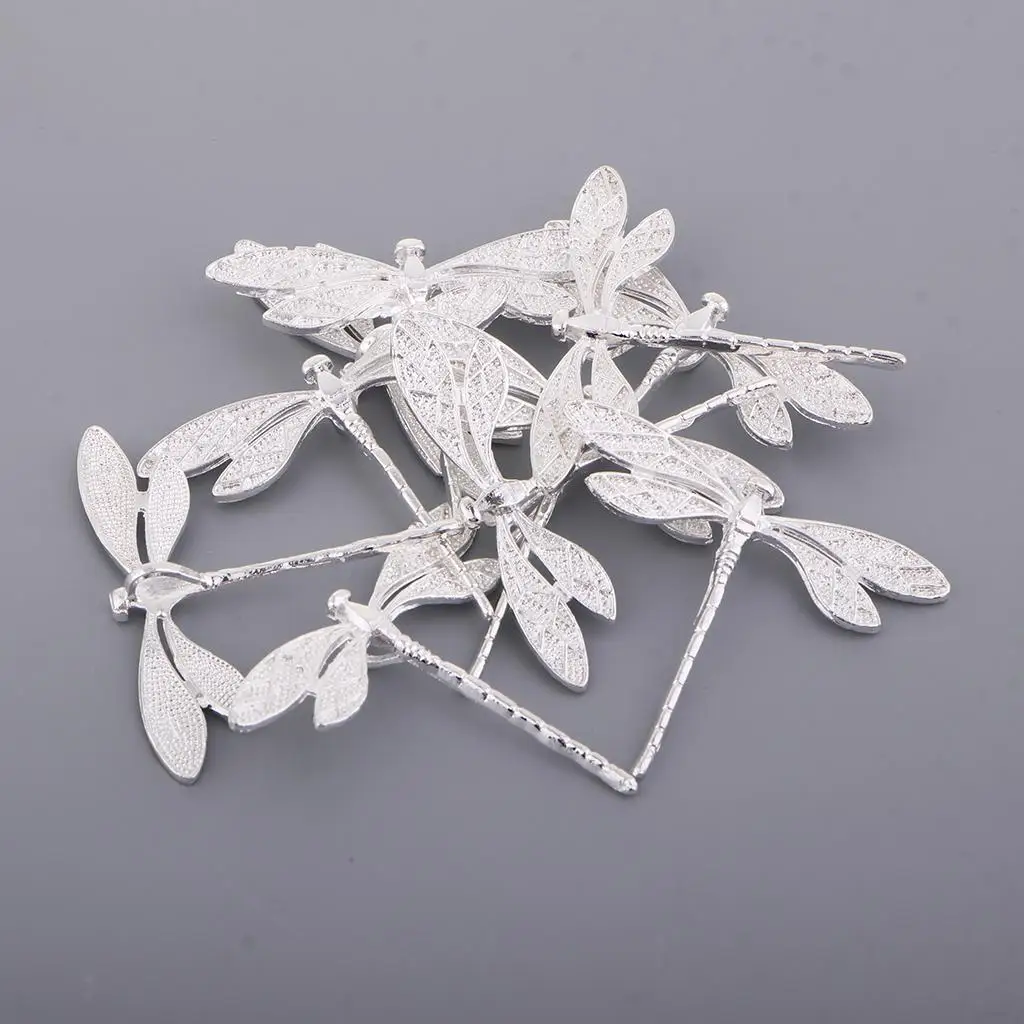 10 Pcs Dainty DIY Hair Clips Dragonfly Shape Alloy Hairpin Wedding,