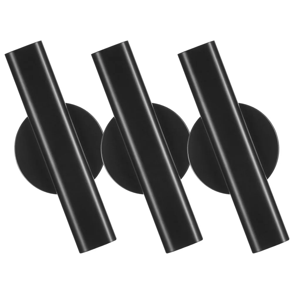 

3pcs Wall Mounted Vases Black Metal Wall Pocket Vase Decorative Flower Tube Hanging Plant Display Home Decor Nordic Style