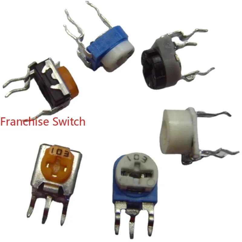 10PCS Potentiometer Adjustable Resistance 500Ω1k2k5k10k50k100k