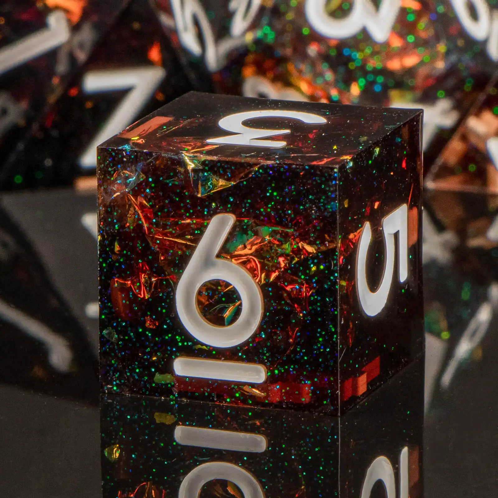 

Resin Sharp Edge Dice Set DND, Handmade D and D Dungeon and Dragon Dice, RPG Role Playing Games D&D Dice D20 D12 D10 D8 D6 D4