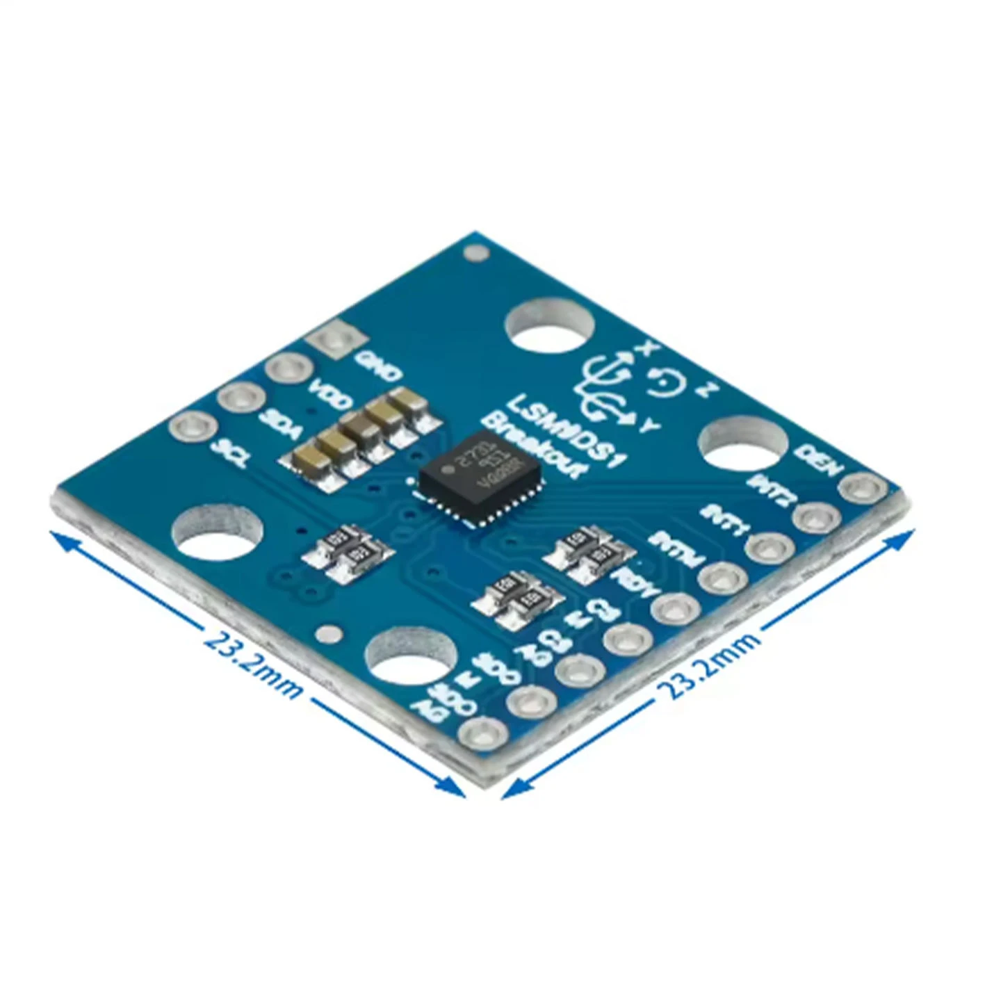 1/5/10Pcs LSM9DS1 9‑Axis IMU Sensor Module High‑Precision Accelerometer Gyroscope Magnetometer Electronic Compass For DIY