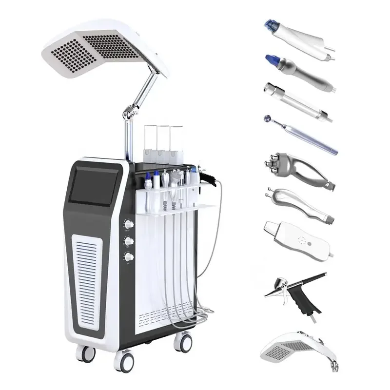 Multi-functional Hydra jet Peel Hydra LED light for skin rejuvenation facial cleaning machine