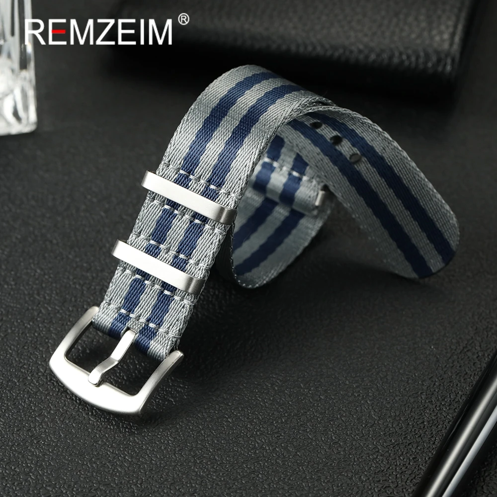Hochwertiges, bequemes, weiches Nylon-Uhrenarmband, 20 mm, 22 mm, Uhrenarmbänder für Herren und Damen, Ersatz-Uhrenzubehör – Detail 16