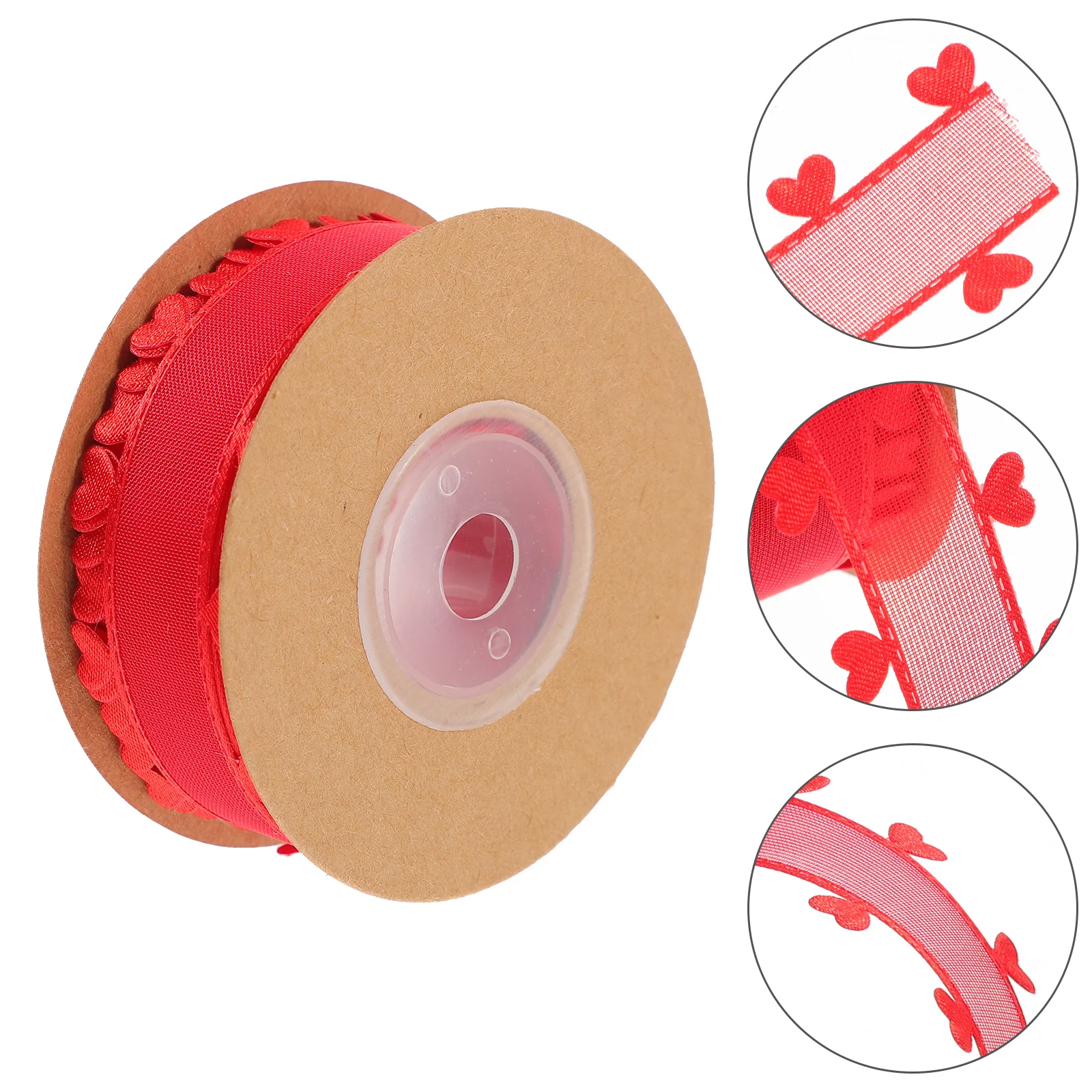 

Ribbon Accessories Wrapping Refined Heart Shaped Packaging Polyester Bundle Heart-shaped