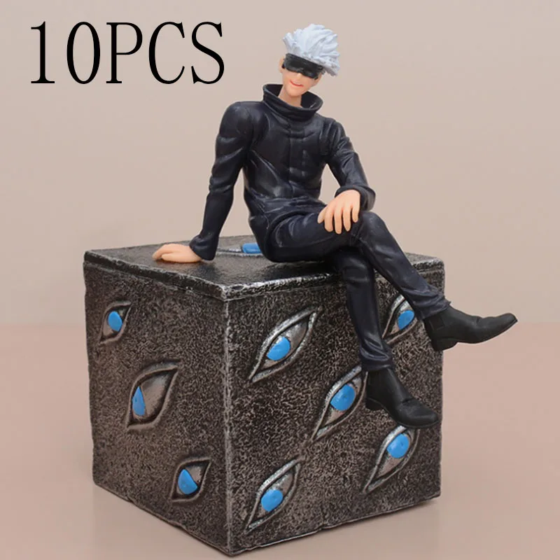 Anime JJK figure Gojo Satoru Fushiguro Toji model sitting pose action figure Computer desk decora car accessorie collection gift