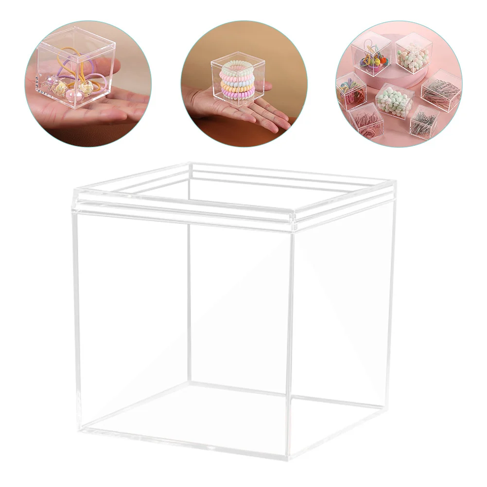 

Packaging Display Box Storage Plastic Case Glass Transparent Square Container