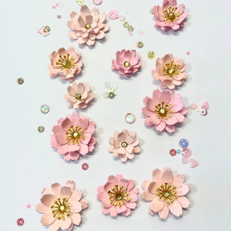 Kwiat Sakura wykrojniki do metalu dla majsterkowiczów Scrapbooking papierowe karty do albumu dekoracyjne rzemiosło wytłaczanie wykrojniki