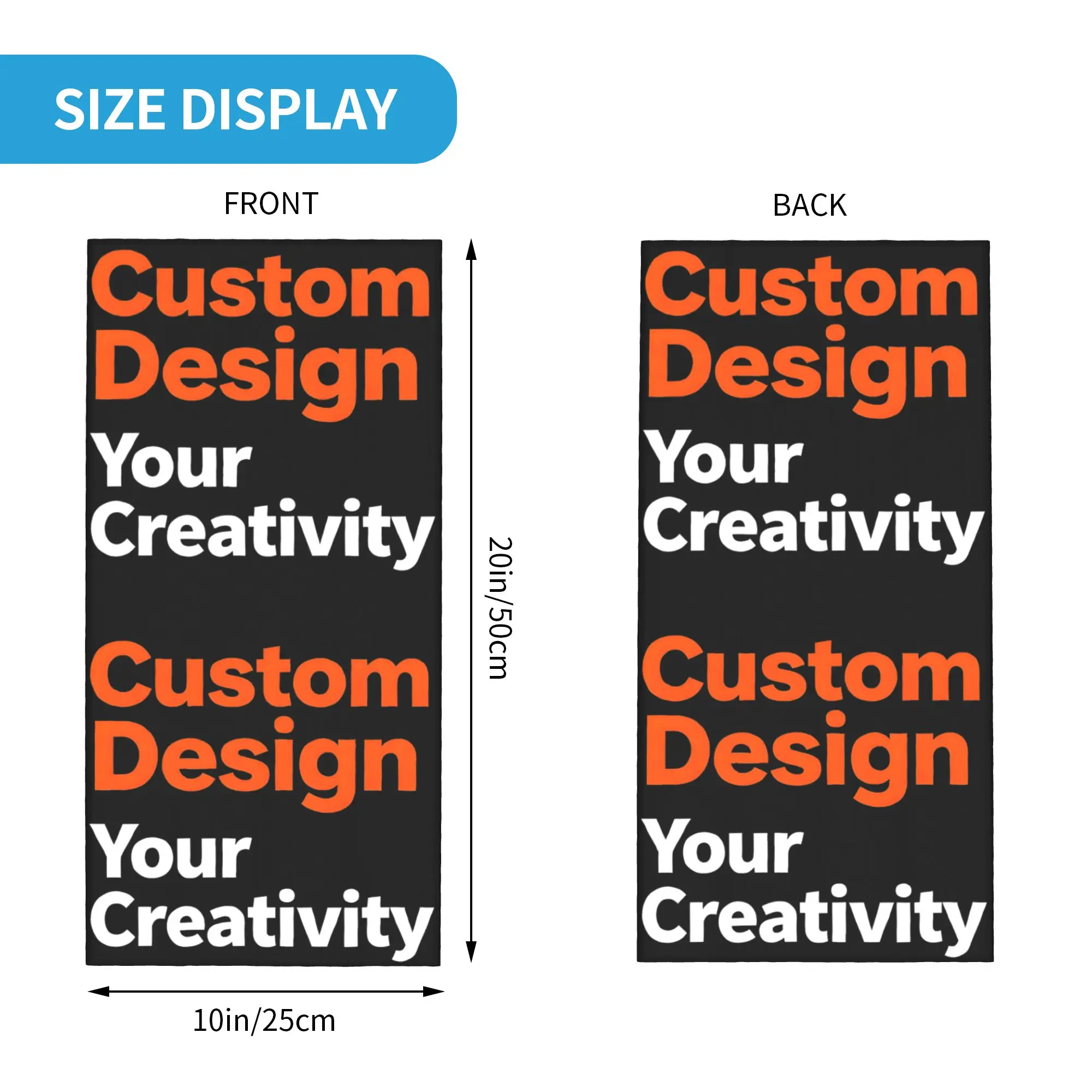 Custom Custom Design Your Creativity  Winter Headband Neck Warmer Hiking Hunting Tube Scarf Customized Text Face Bandana Gaiter