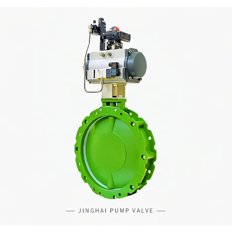 رذاذ PTFE الغبار فراشة صمام DN100-DN600 سبائك الألومنيوم القناة الحديد الزهر فراشة صمام مع المحرك الكهربائي