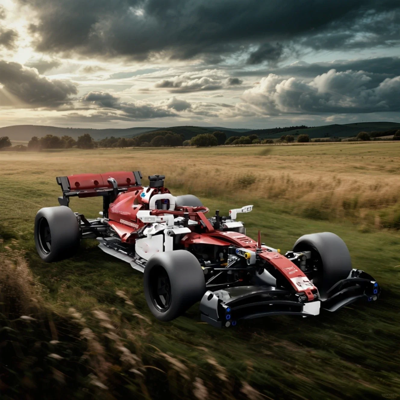 新しい技術的なスーパースポーツカー1:10スケール フォーミュラレーシング ビルディングブロック シティスピード 有名車両 ブロック MOC 組み立ておもちゃ 子供向けギフト