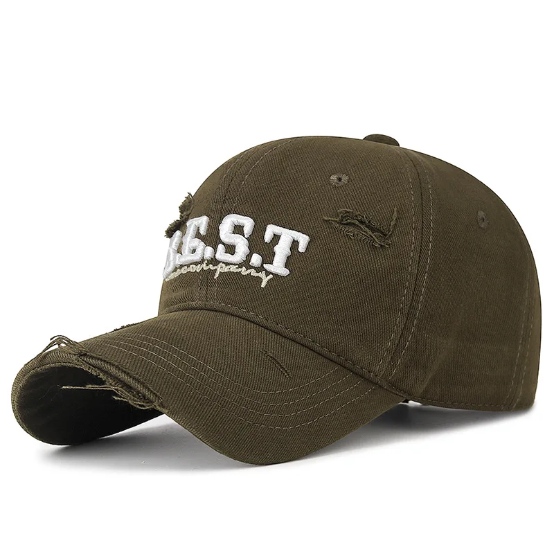 Mens Holes Baseball Cap Casual BEST Letter Embroidery Snapback Caps for Women Street Cotton Soft Top Trucker Dad Hats Sun Hats image 3
