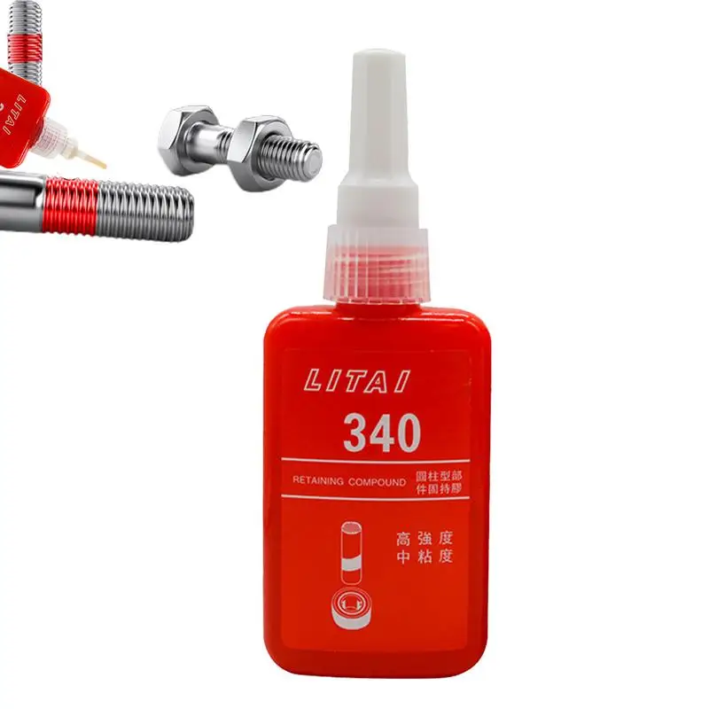 

Red Locktight 50ml 340 Thread Locker For Bolts Thread Locking Compound Metal Threadlocker Nuts Seal Fasteners For Prevent