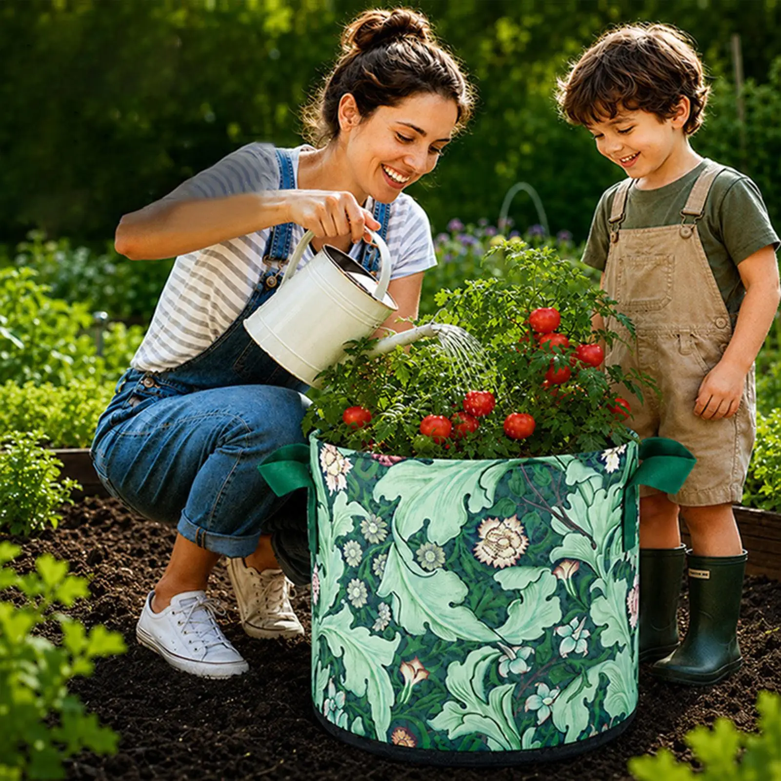 

Potato Planter Thickened Non-woven Fabric Heavy Duty Pots With Handles Growing Vegetables Plant Bags For Tomato Flower Lettuce