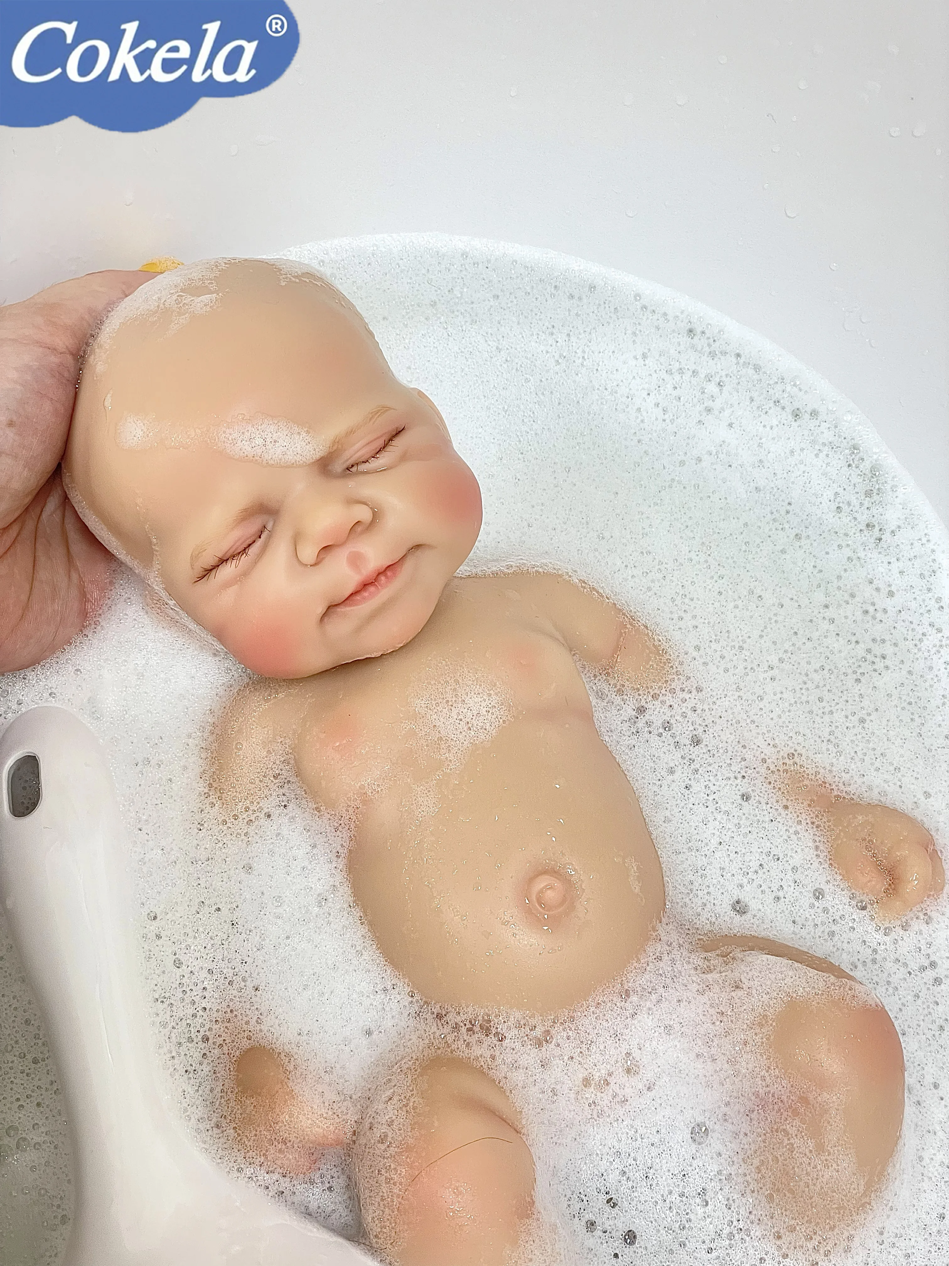 Cokela 12 بوصة سيليكون صلب كامل مرن فائق النعومة لطيف صغير الحجم نابض بالحياة تولد من جديد دمية طفلة #5