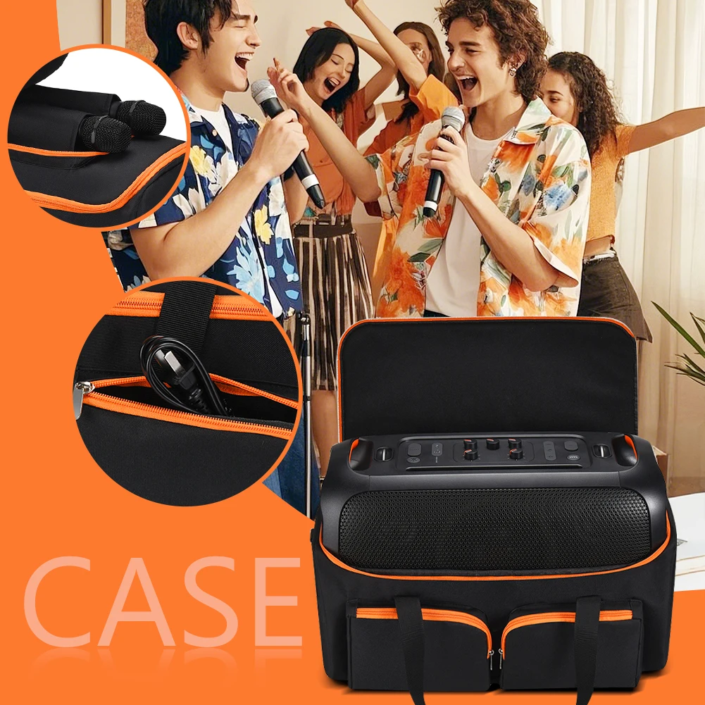 

Speaker Carry Case Large Capacity Portable Protective Case Anti-Scratch Padded Storage Bags for JBL PartyBox On-The-Go Essential