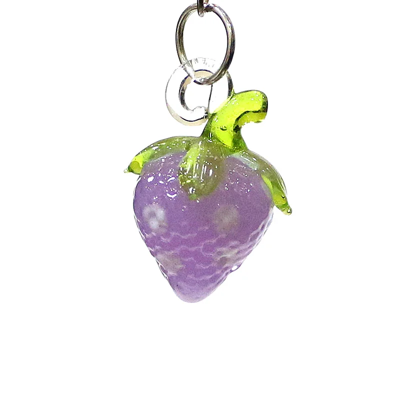 Colorful Cute Strawberry Pendant Mini Fruit Berry Charm for DIY Craft Supplies Perfect Holiday Party Gifts For Handmade Lovers