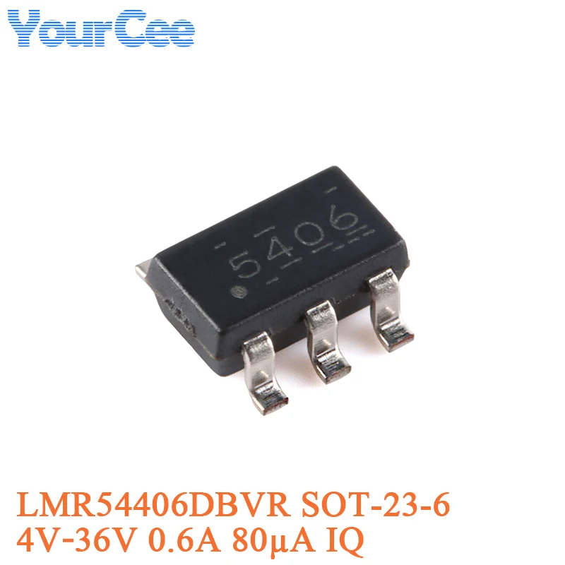 20Pcs/5Pcs LMR54406DBVR SOT-23-6 LMR54406 5406 SIMPLE SWITCHER Power Converter Chip 4V-36V Input 0.6A Synchronous Buck 80µA IQ