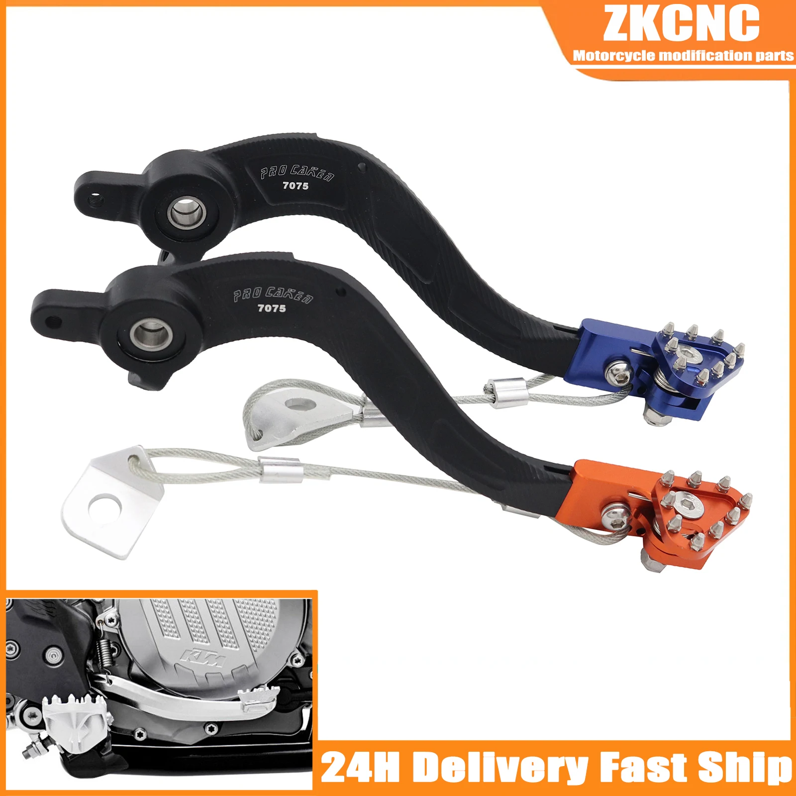 CAKEN 7075 Motorcycle CNC Brake Lever For KTM SX SXF XCF XCW EXC XC 125 150 250 350 450 500 2016-2022 For Husqvarna TC FC FS FX