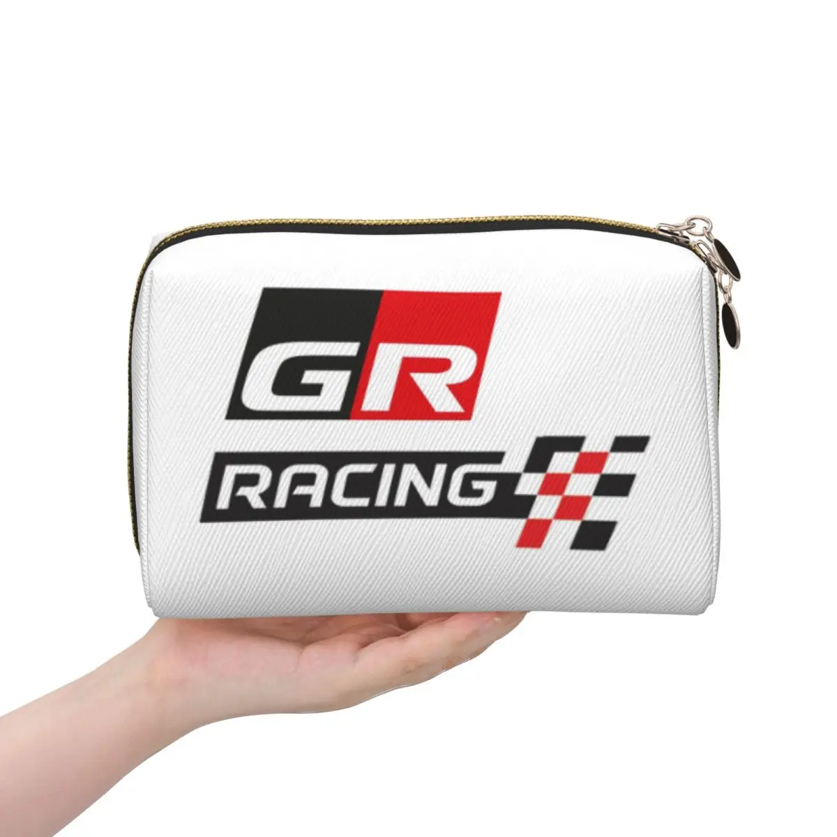 GR Logo Gazoo Racing GR Sport Women Cosmetic Bag Travel Makeup Organizer Pouch Toiletry Storage Dopp Kit Box