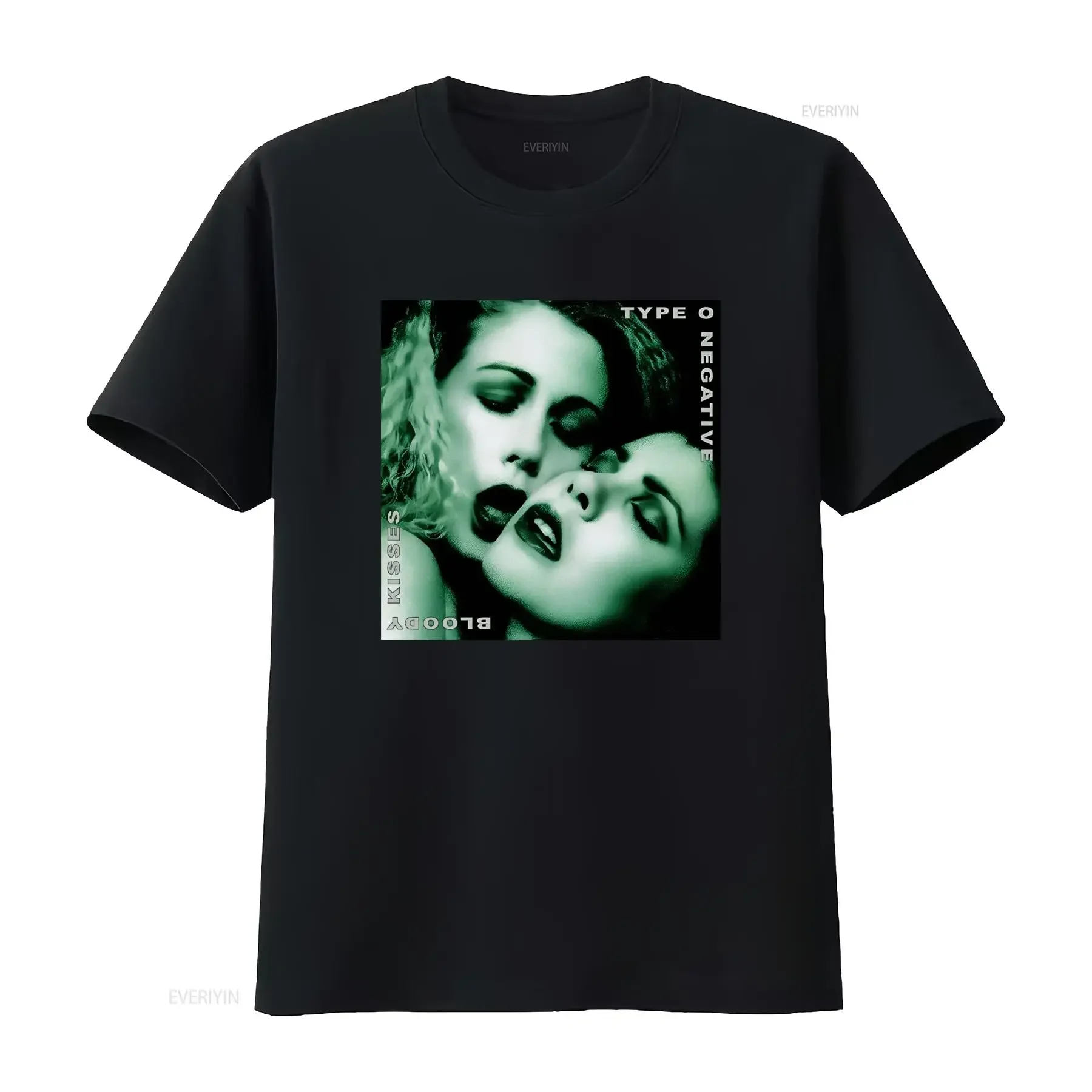 Gothic Vintage Type O Negative Bloody Kisses Album Cover Print Casual T Shirt vintage Washed Stretched Stylish homme