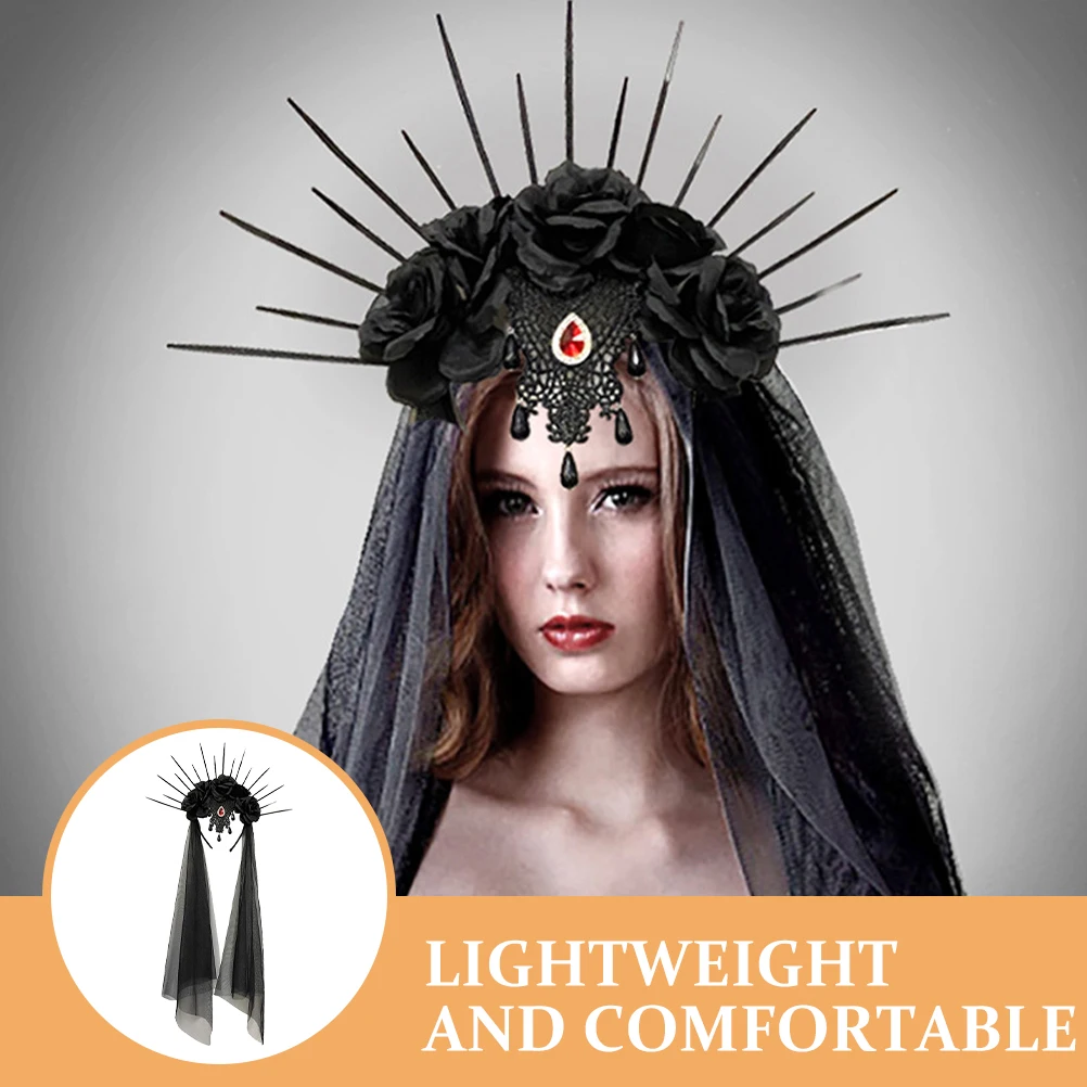 

2 шт. свадебная вуаль повязка на голову для Хэллоуина женская новинка головной убор черные повязки на голову для косплея