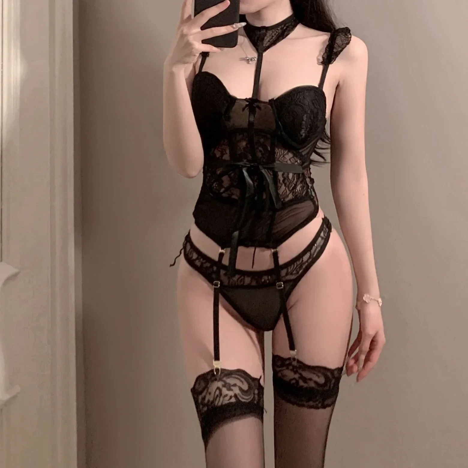 Set Tubuh seksi mewah Lingerie pembentuk tubuh wanita untuk wanita mainan seksi dewasa mempesona kualitas tinggi renda Bodysuit Victoria Secret