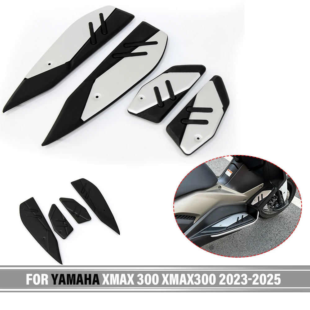 

For Yamaha X-MAX 300 XMAX300 2023 2024 2025 Footrest Footpads Plate Foot Pads Motorcycle Footrest Foot Pads Pedal Plate Pedals