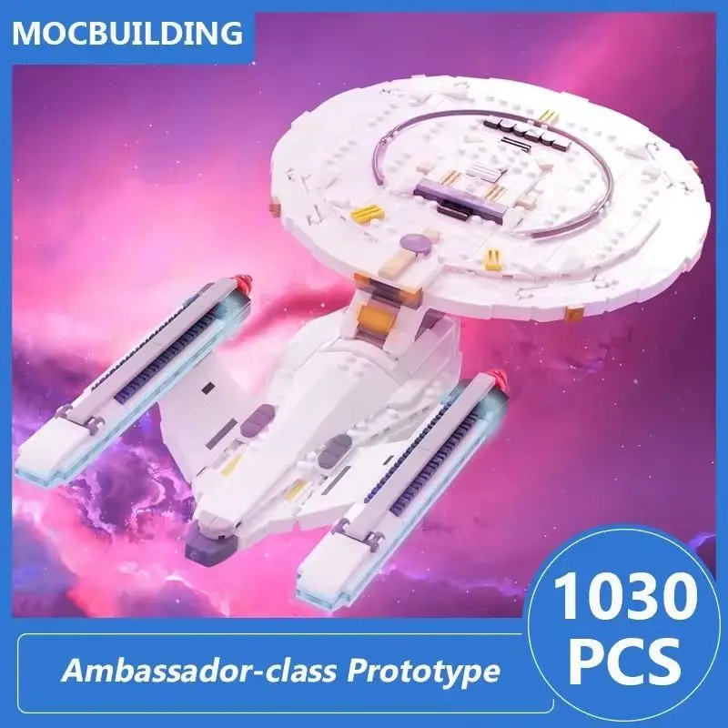 Blocs de construction Moc à l'échelle 1:1250, modèle prototype de classe Ambassadeur, briques à assembler, jouets éducatifs spatiaux, cadeaux, 1030 pièces