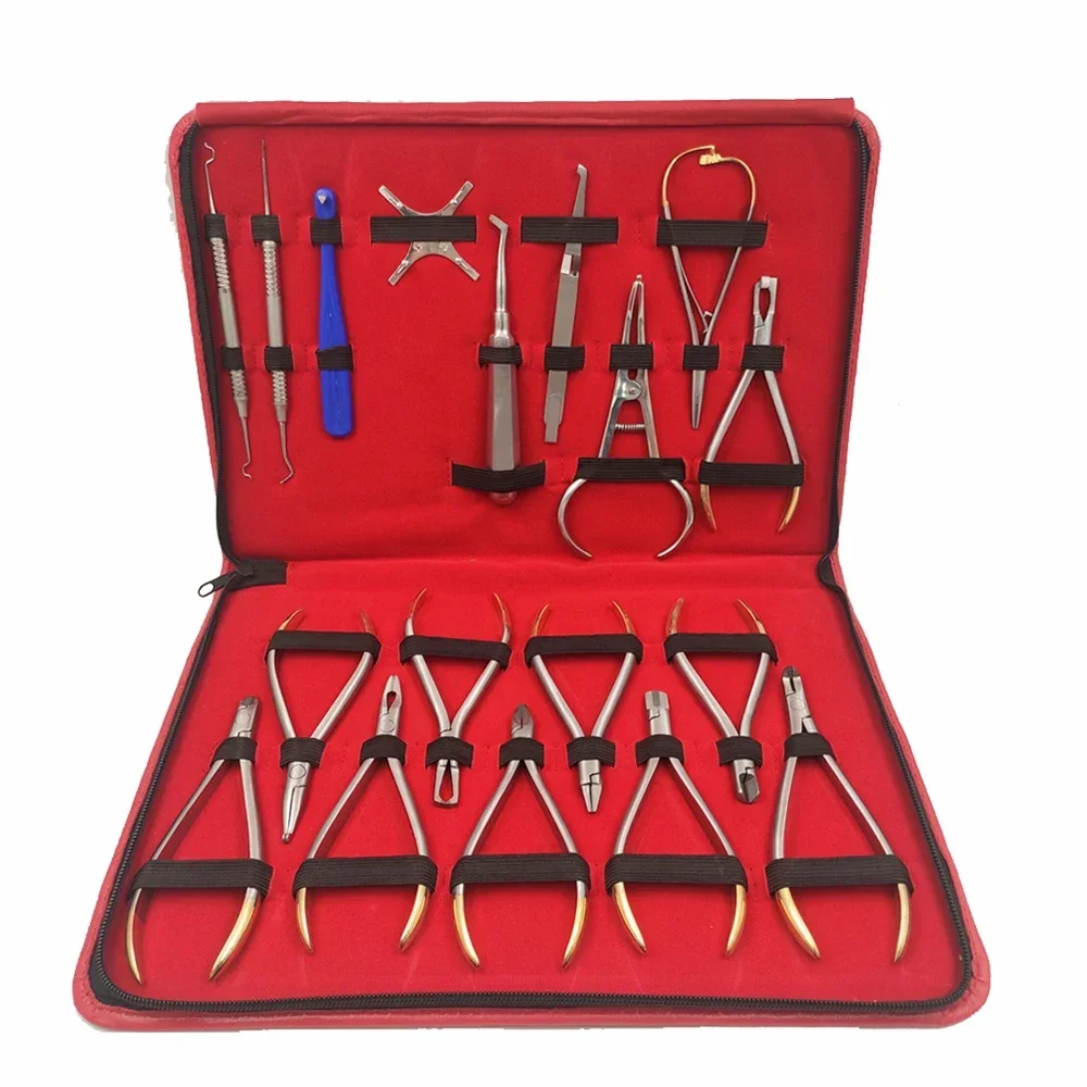 

Orthodontics Dental Tools Set 18pcs Orthodontic pliers with TC Dentist tools kit Dental instruments