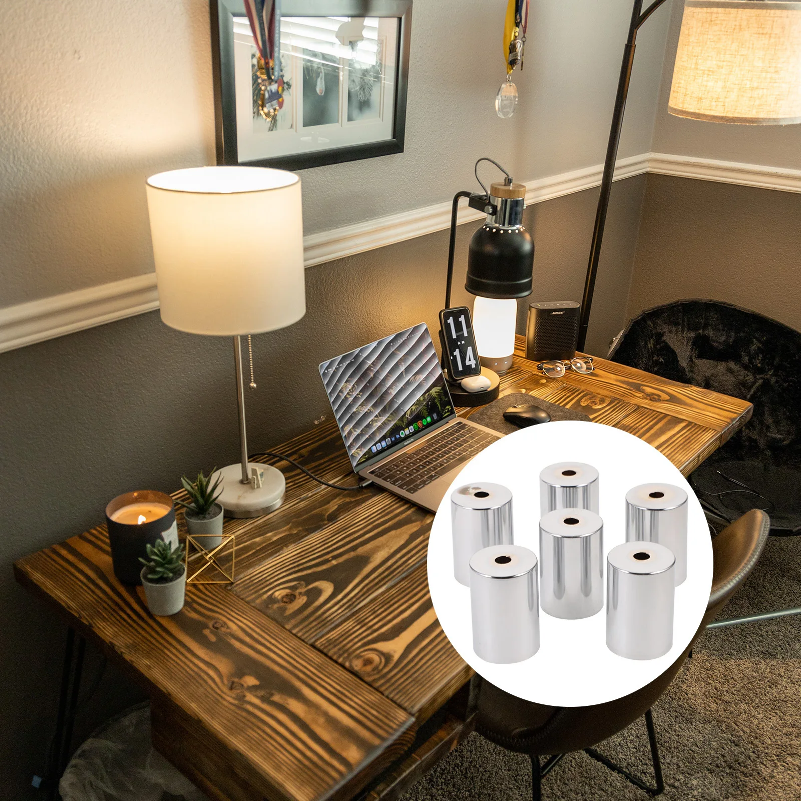 

6Pcs Metal Lamp Finial E27 Decorative Fixture for Stylish Table Lamps and Light Decor Lamp Finials Modern Finials