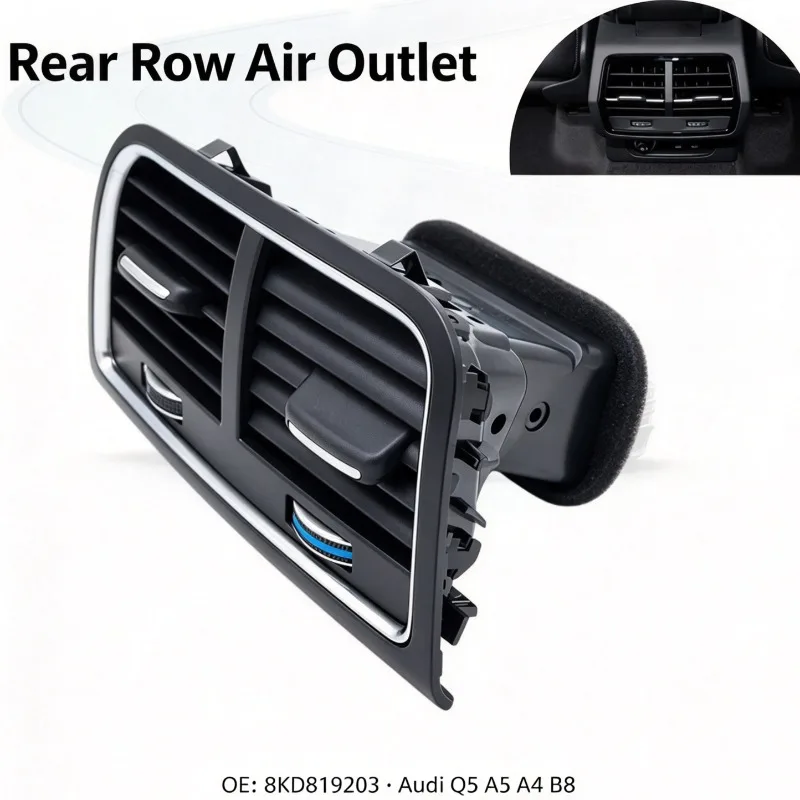 Rear Air Conditioning Vent Compatible with Audi Q5 A5 B8, Part Number 8KD819203, TCRB Rear AC Air Outlet for Car Interior