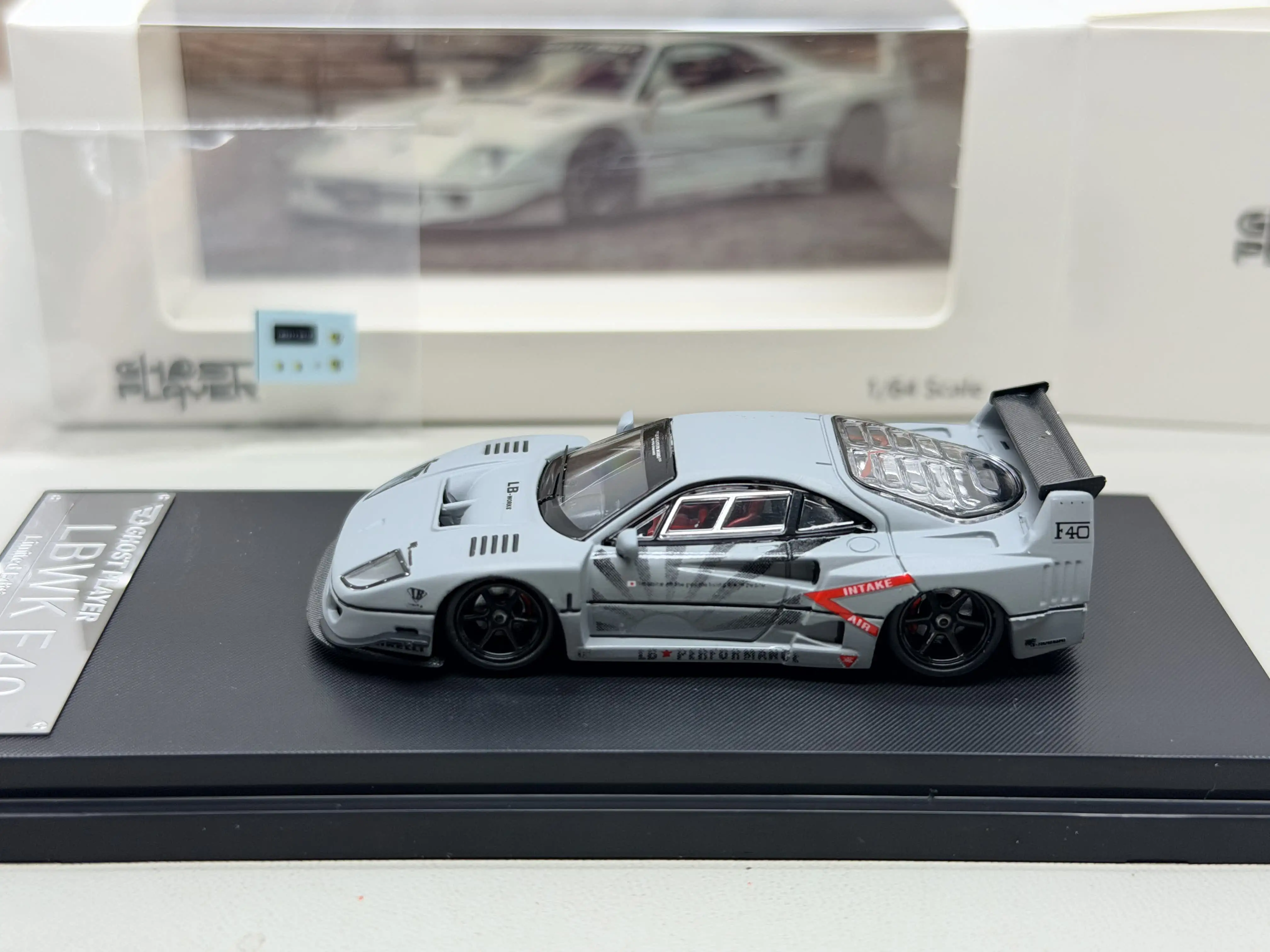 Diecast GHOST PLAYER X SW 1:64 Scale Jumping Horse F40 Widebody Alloy Car Model