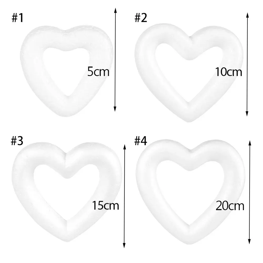 Wedding Valentine\'s Day Foam Ball White Hollow Heart Ornament Crafts Heart-shaped For DIY Christmas Party Decoration Supplies