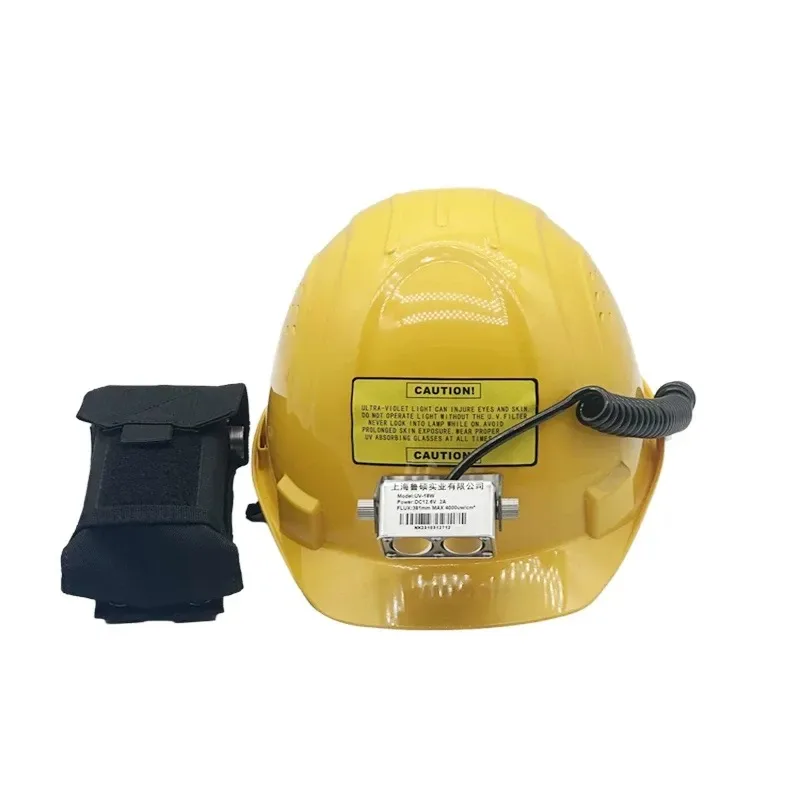 Hot Sale Promotional UV-18W helmet-mounted 365nm UV lamp head-mounted black lamp fluorescent flaw detection lamp fluorescent