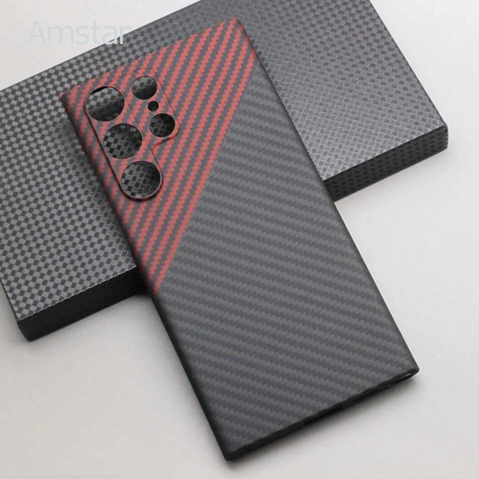 Amstar Multicolor Carbon Fiber Protection Case for Samsung Galaxy S23 Ultra High-quality Ultra-thin Aramid Fiber S23 Ultra Cover