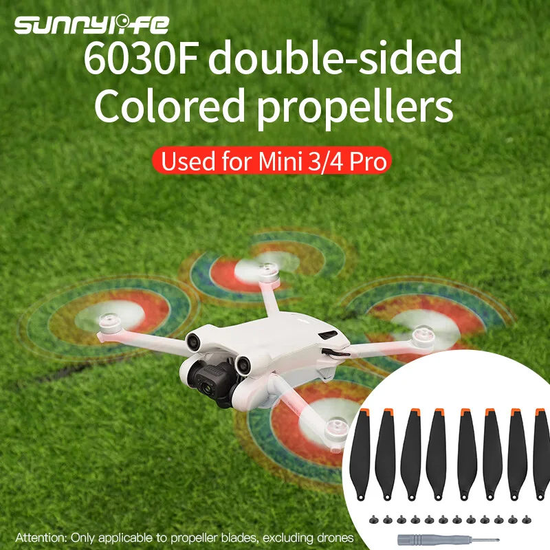 

Sunnylife 8pcs Propellers 6030F Low Noise Drone LightWeight Wing Fans Spare Parts Quick Release for DJI Mini 4 Pro Accessories