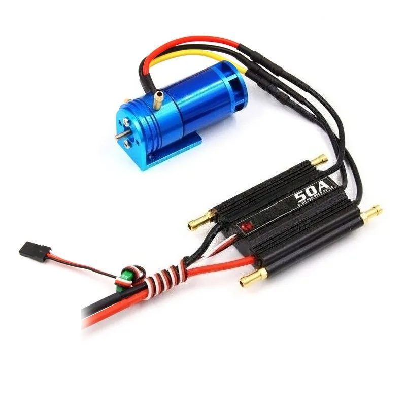 2-3S RC Boat Brushless Power Combo, 2862-2800KV Water-cooled Motor + 50A Water-cooled ESC