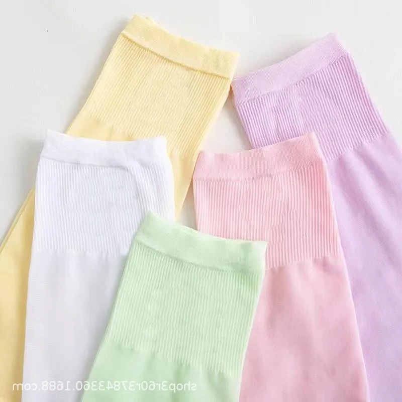 Geometry Ventilation Baby Child Long Socks Anti-pilling Fashion Stockings Summer Kids Girls Thin Hollow-out Socks Polychromatic