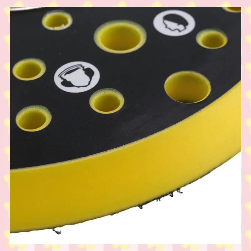 

AB51 4Pcs 150Mm 5/16 Thread 52 Hole Medium Density Random Orbital Sander Hook & Loop Backing Pad Compatible With Mirka CEROS