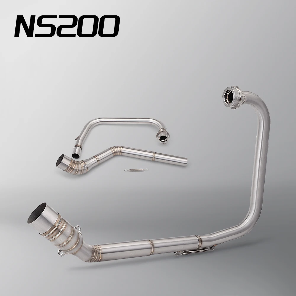 

51mm Escape Motorcycle Full Exhaust System Head Middle Link Pipe Bike Elbow Motorbike NS200 NS 200 For BajajPulsar NS200