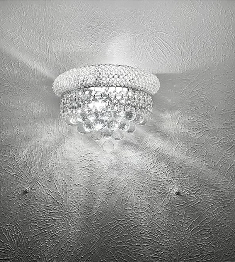 Goldene Kristall-Wandleuchte für Schlafzimmer, Nachttisch, Chrom-Wandleuchte, Heimdekoration, Spiegel-TV-Hintergrund, Flur-Wandbeleuchtung – Detail 4
