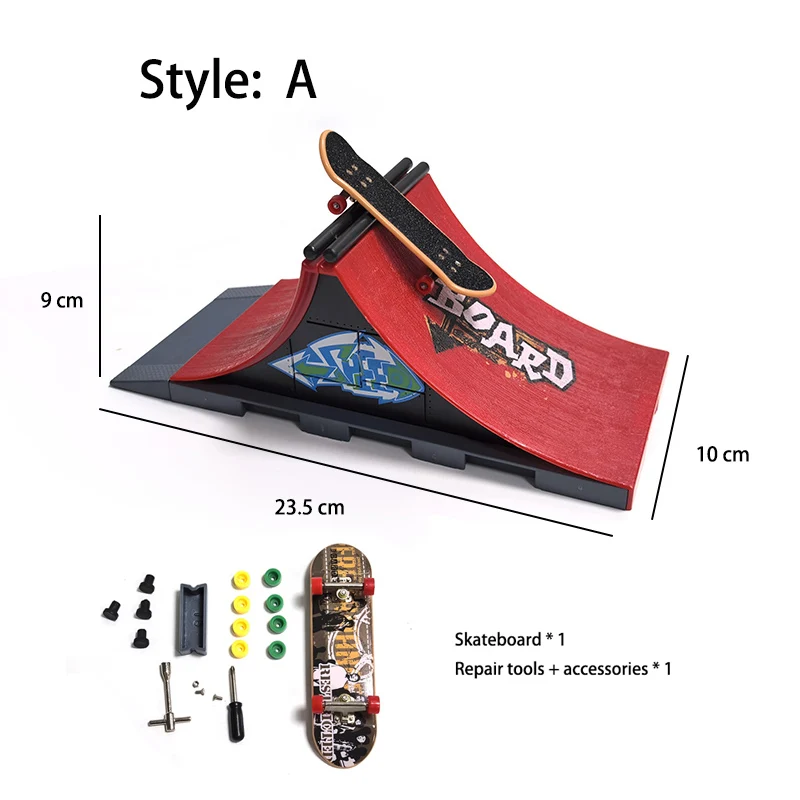 2Pcs Assemblée Diy Mini Doigt Pont De Planche À Roulettes Camion Skate