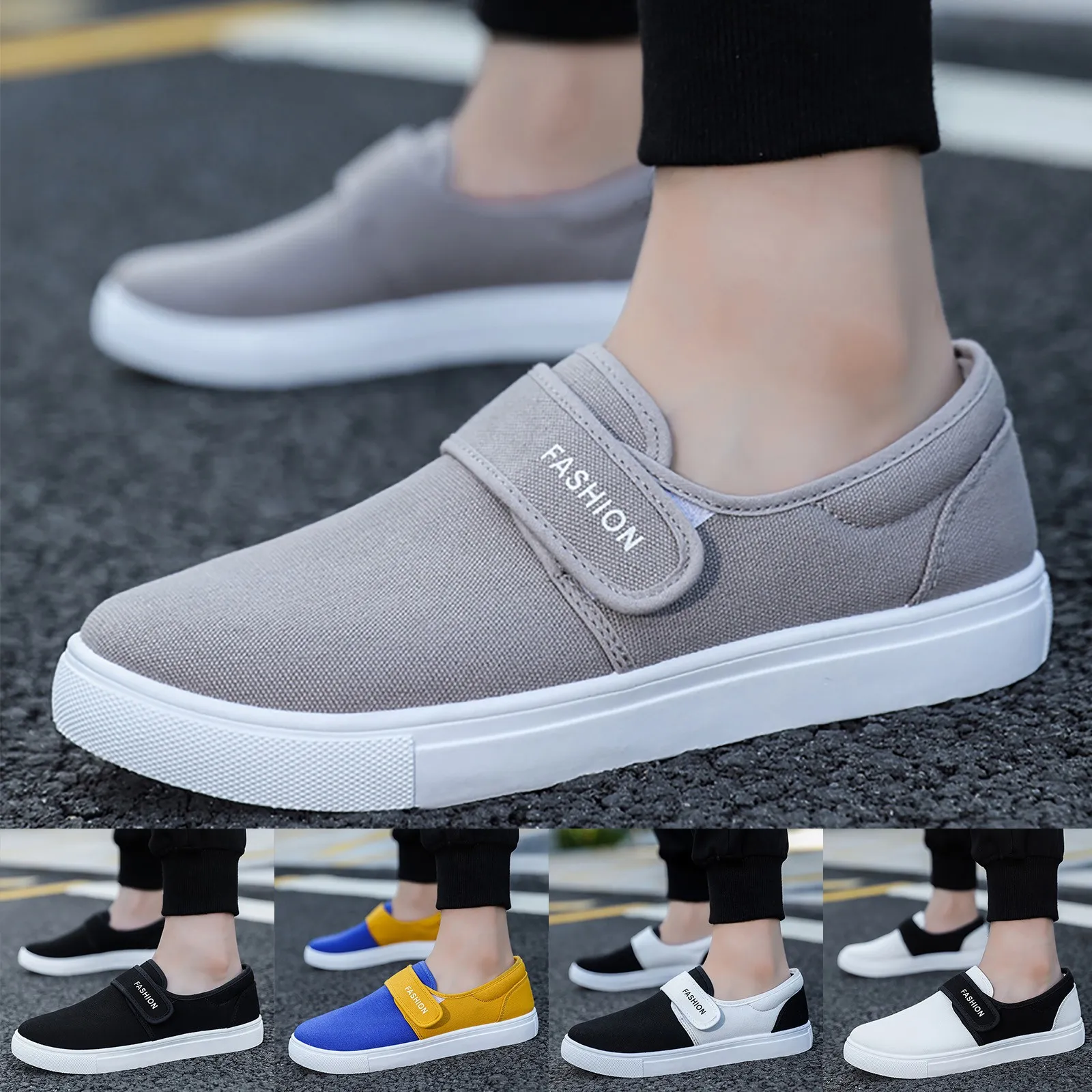 Casual Shoes For Men Fashion Flat Canvas Shoes Summer Men Sneakers Light Student Comfortable Loafers Tennis Shoe Chaussure Homme