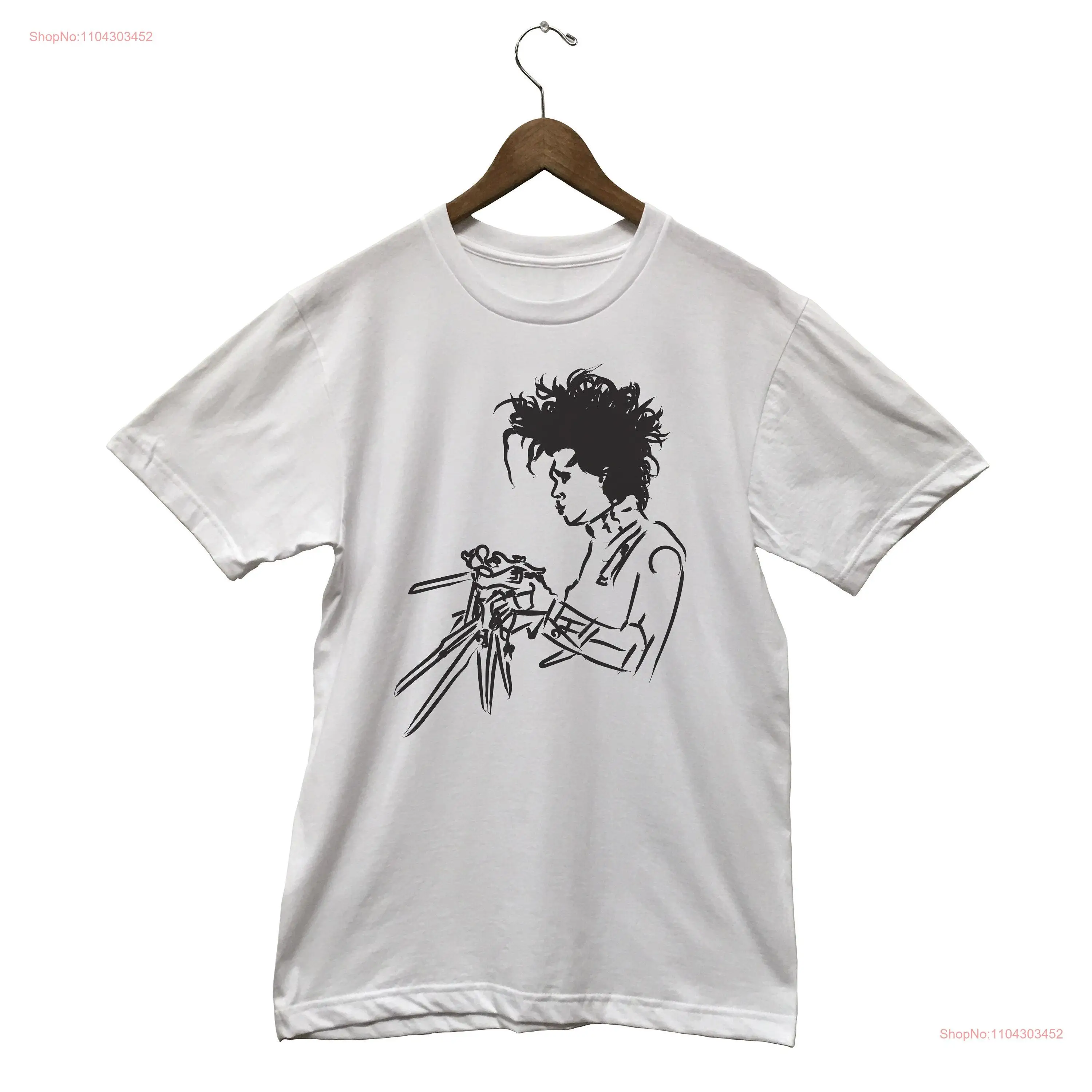 Edward Scissorhands T Shirt Halloween Winona Ryder Horror Movie 80's Movies long or short sleeves