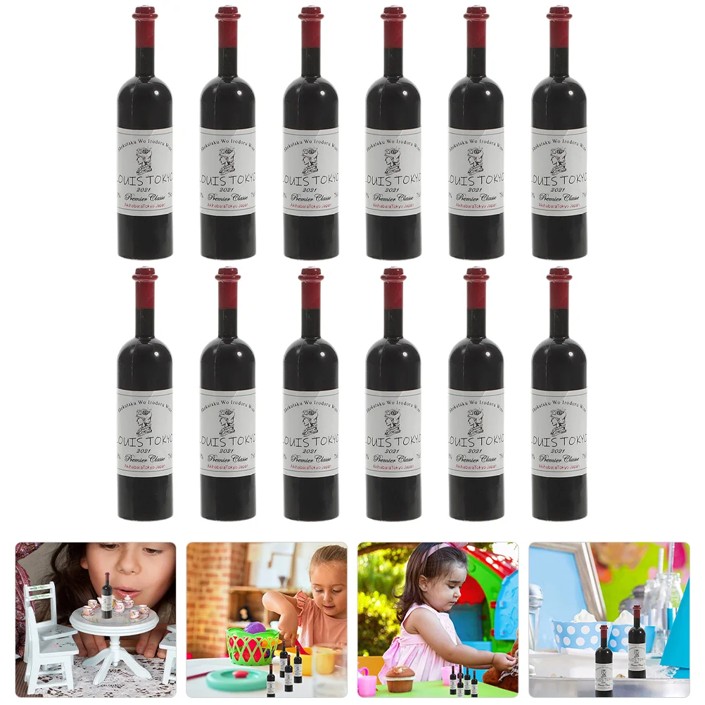 12 Uds. Casa de botellas pequeñas, casas de muñecas, juguetes para niños, Mini juguetes de plástico para niños