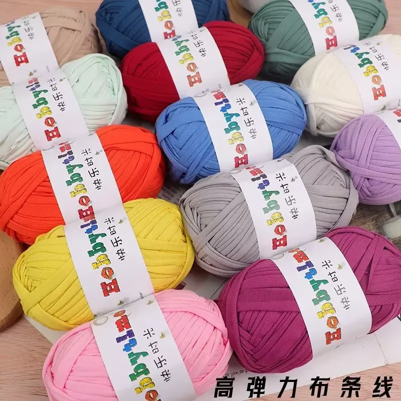 Strip Thread Thick Knitting Wool Yarn Ball, Crochet Hook Shoes, Hand-Woven DIY Material Package Doll, 5Pcs