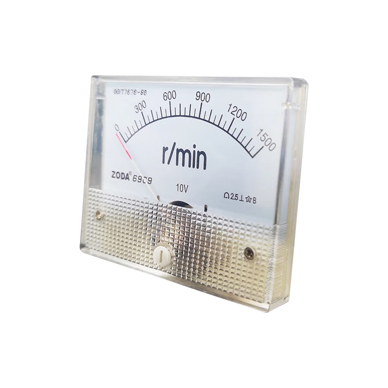 1pc 69c9 dc tacômetro 1500 rpm/10v rpm/min sensor excitação voltímetro ponteiro medidor de tensão 80*65mm dc medidor de tensão analógica