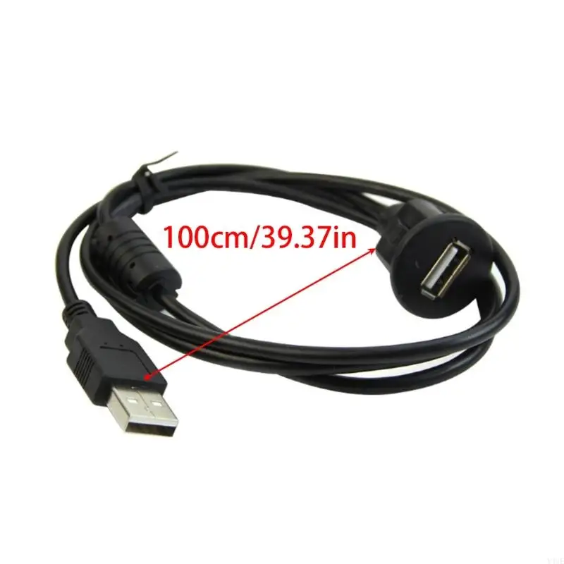 Y4UE 1M carro carro carro carro descarregada Montagem USB 2.0 extensão do soquete